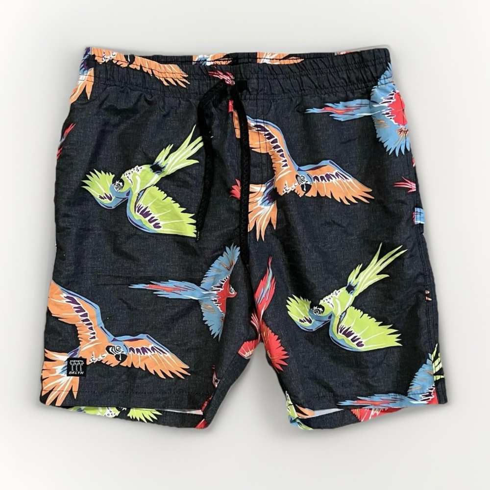 Brooklyn Cloth Volley Tropical Swim Trunks Size Medium